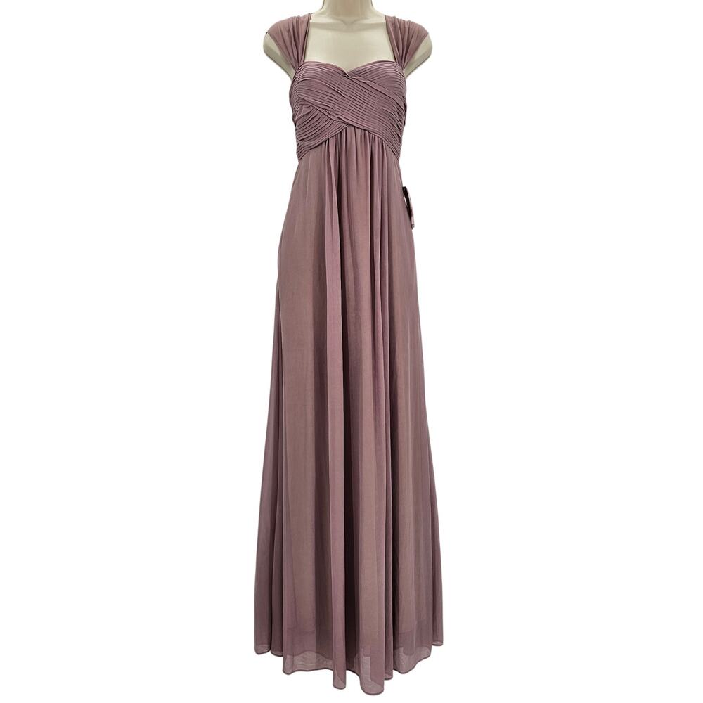 Birdy Grey Womans size S Maria Chiffon Formal Maxi Dress Gown Mauve NEW